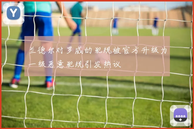 兰德尔对罗威的犯规被官方升级为一级恶意犯规引发热议